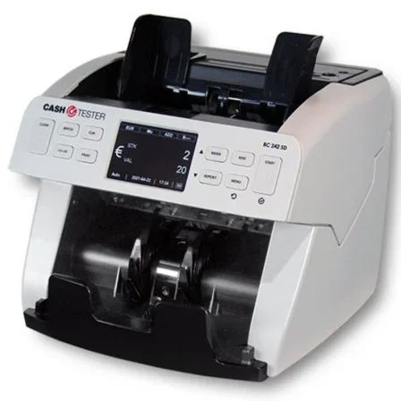 Cash Tester Contadora de Billetes BC 242 SD - Multidivisa (EUR, GBP, CHF, USD) con Actualización USB y SD, Velocidad hasta 1500/min, Modelo BC-242 Cash Tester Contadora de Billetes BC 242 SD - Multidivisa (EUR, GBP, CHF, USD) con Actualización USB y SD, Velocidad hasta 1500/min, Modelo BC-242